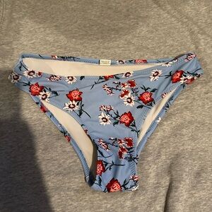 baby blue floral bikini bottoms